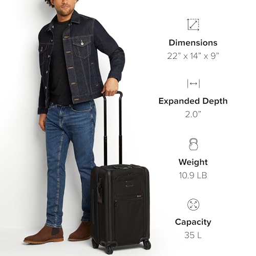 Black Expandable 4 Wheeled Carry-On Suitcase W52802