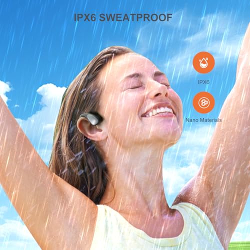 Bone Conduction Headphones with HD Mic, 12hrs Playtime, IPX6 Waterproof I905