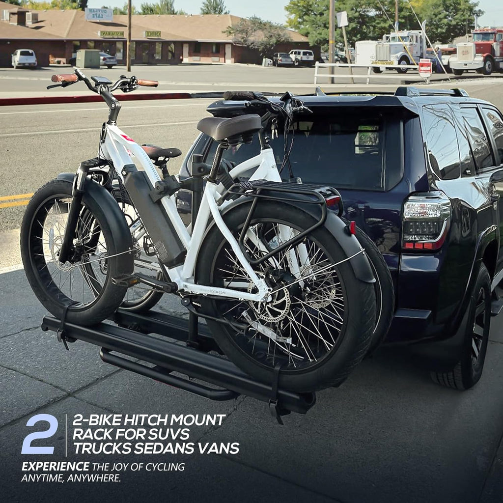 2" Hitch Bike Rack with Ramp for Fat Tire T3777