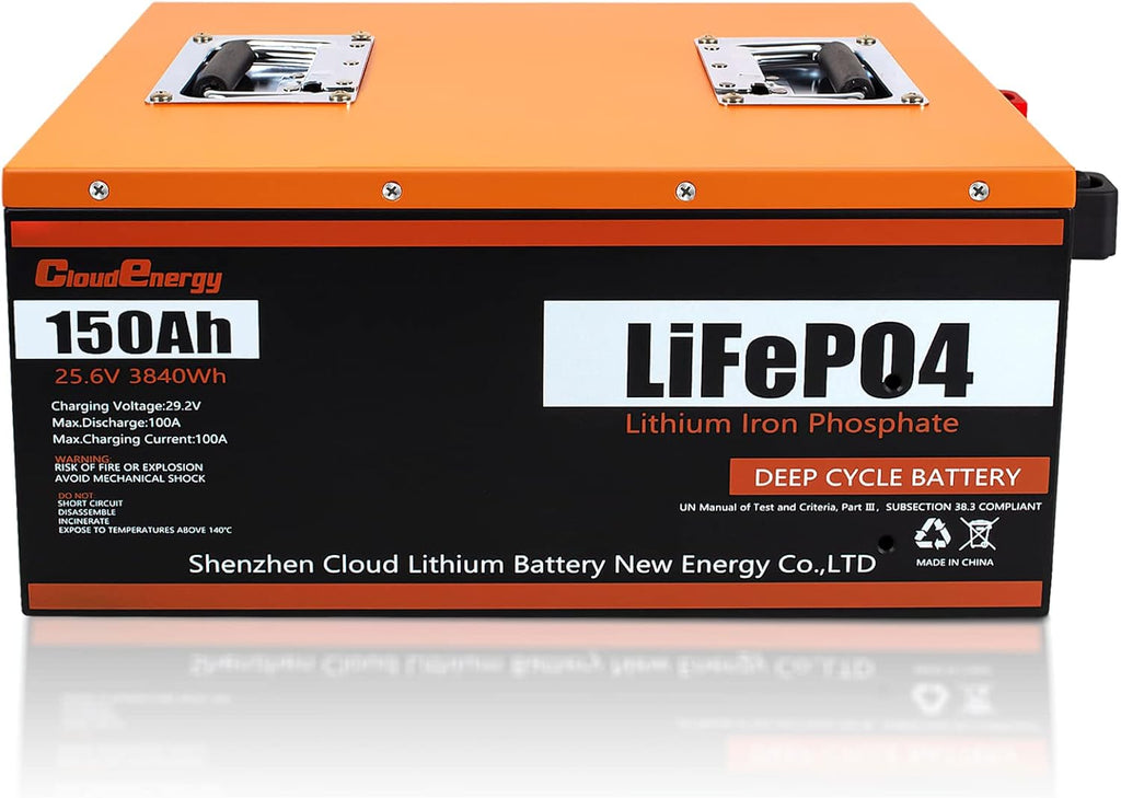 24V 150Ah 3.84kWh Deep Cycle LiFePO4 Battery with 100A BMS G1233