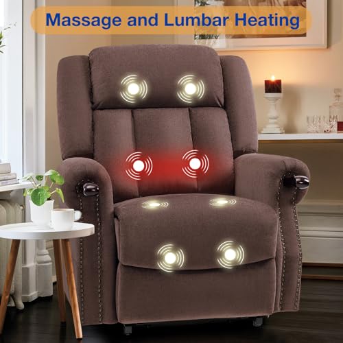 Grey Power Lift Recliner with Massage and Heat G101
