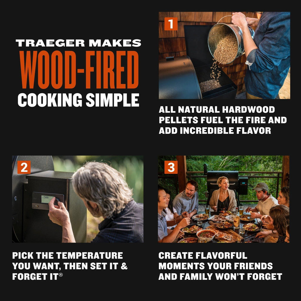 Black Wood Pellet Grill and Smoker S9292