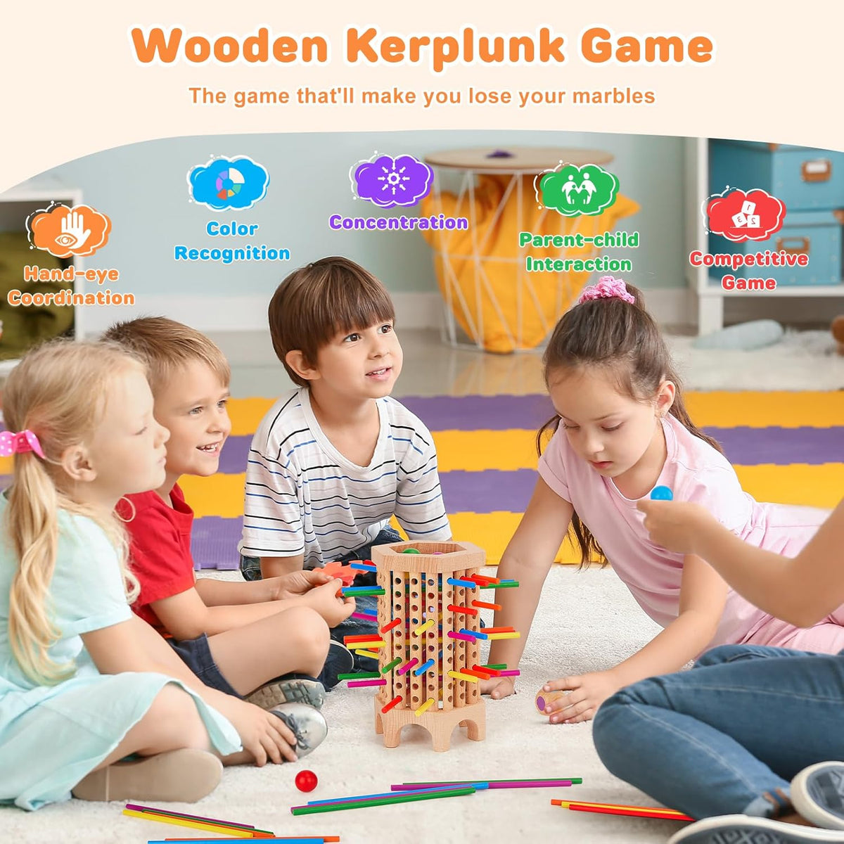 36 Colorful Stick Math Educational Dice Game for 2-6 Players A92483