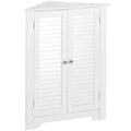 White 3-Shelf Corner Cabinet C176