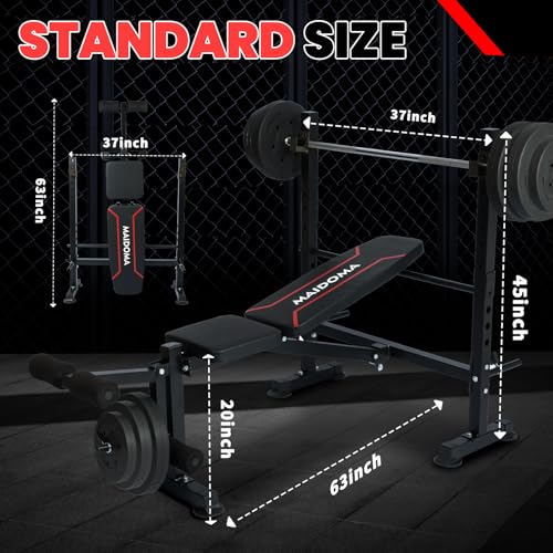 8 in 1 Olympic Weight Bench Set with Barbell Rack O614