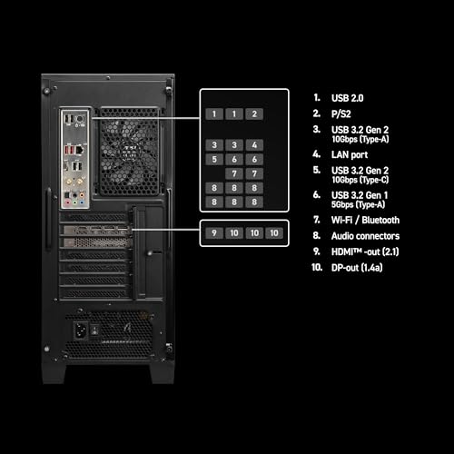 AMD R7-8700F GeForce RTX 5070 32GB DDR5 2TB m.2 NVMe SSD Windows 11 Home Gaming Desktop B705180