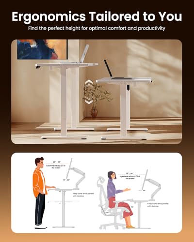 48 x 24 Inches Height Adjustable Electric Standing Desk with Memory S40332