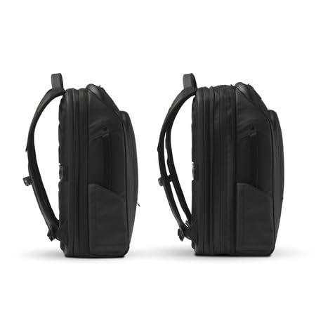 20L Water Resistant Expandable Black Backpack A424