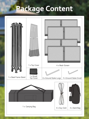 Khaki Pop Up Gazebo Tent with Mosquito Netting F607749