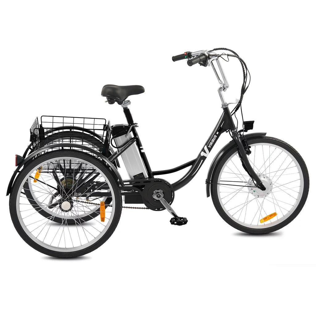 250W 26" 3 Wheel Electric Tricycle Black C826981