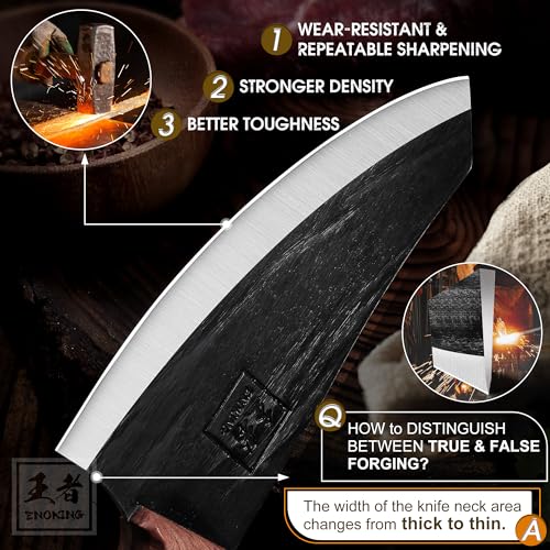 6.6 Inch High Carbon Steel Nakiri Knife with Leather Sheath R755702