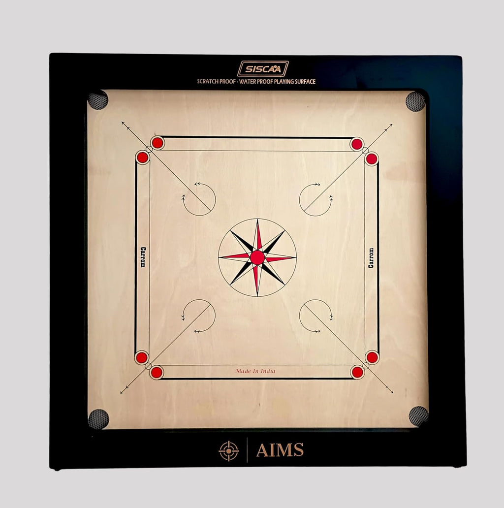 Full Size Carrom Board with Striker and Coins W9568
