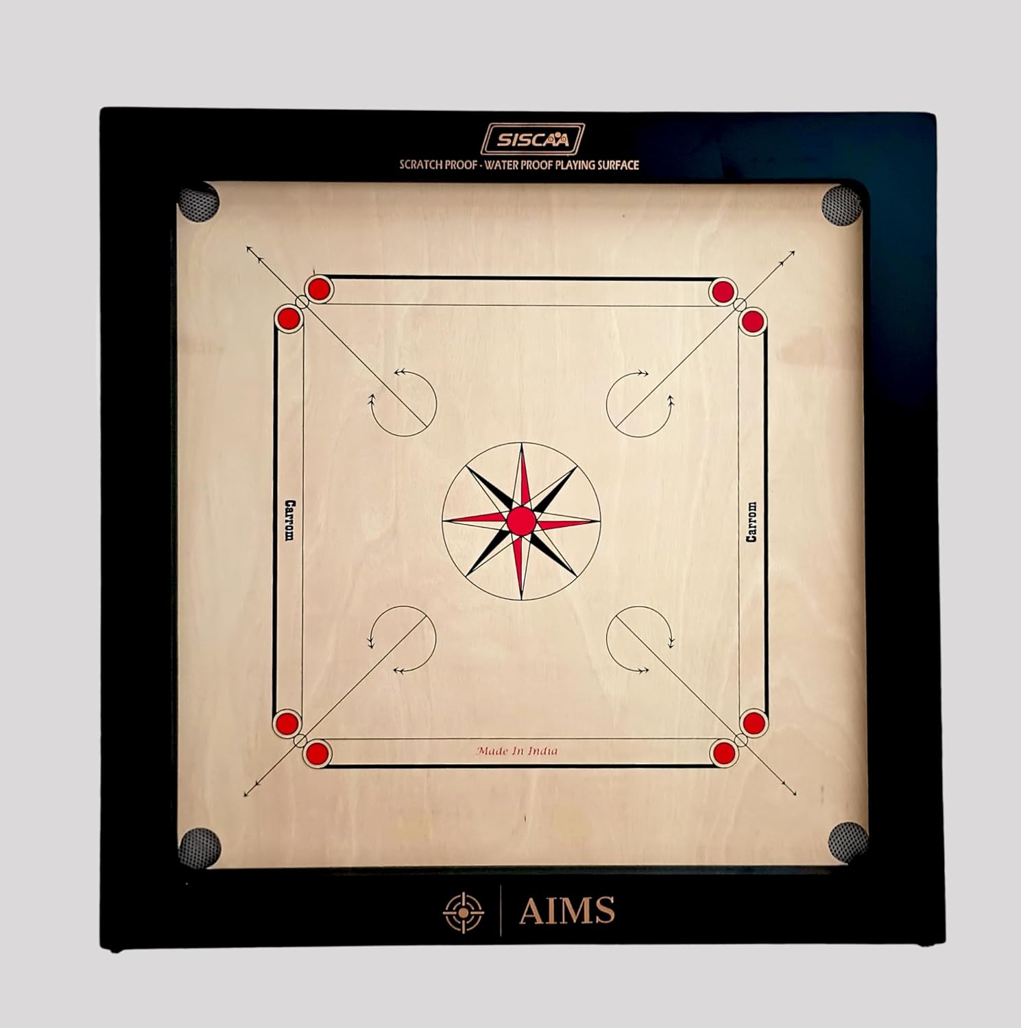 Full Size Carrom Board with Striker and Coins W9568