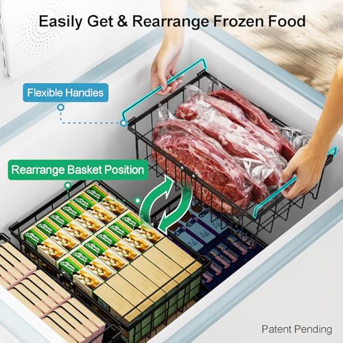 Black 2 Pack Expandable Freezer Organizer Bins T127082