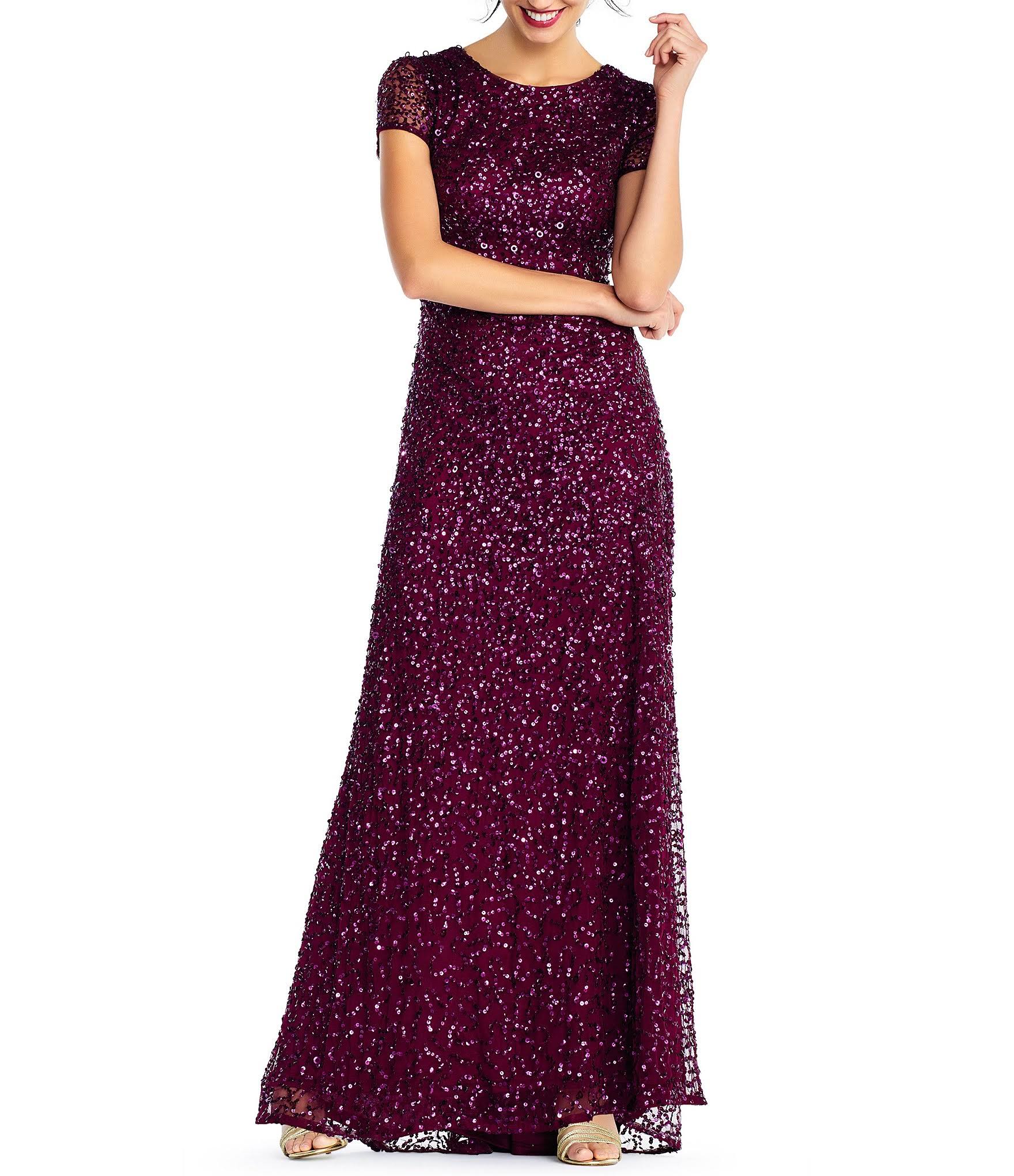 Blush Scoop Back Sequin Gown A849704