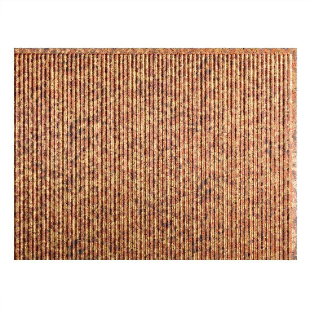 18in x 24in Rib Cracked Copper Backsplash Panel (5 Pack) P80899