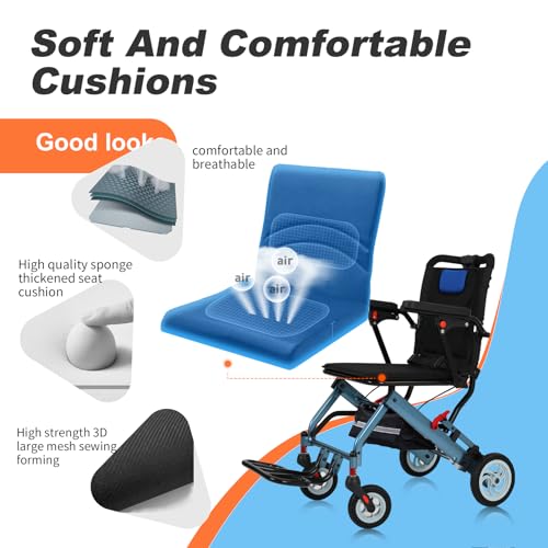 Ultra Light Transport Wheelchair with 8IN Honeycomb Tires R498620