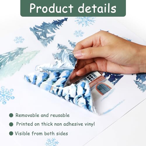94 Pcs Christmas Tree & Reindeer Window Stickers T410
