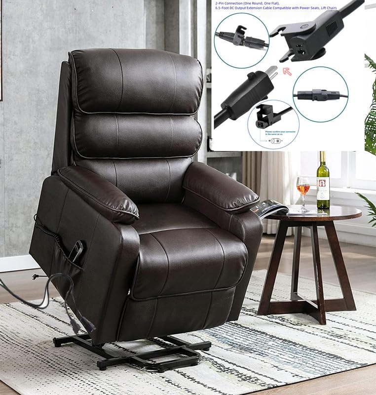 2-Pin Power Adapter with Extension Cord for Recliner Chair E318
