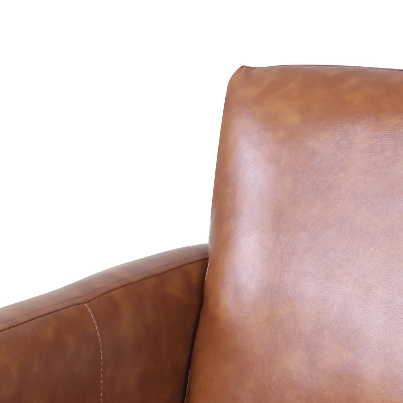 Faux Leather Swivel Accent Chair with Arms D762