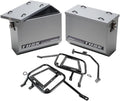 Large Silver Aluminum Panniers with Pannier Racks B4257