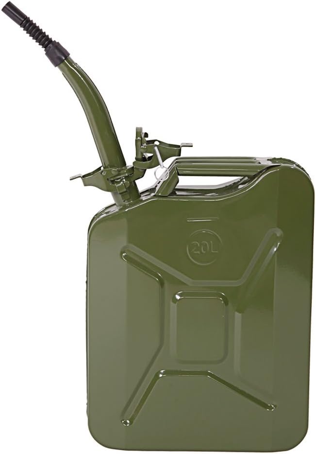 20L 5 Gallon Cold-Rolled Plate Gas Can with Flexible Spout Z478609
