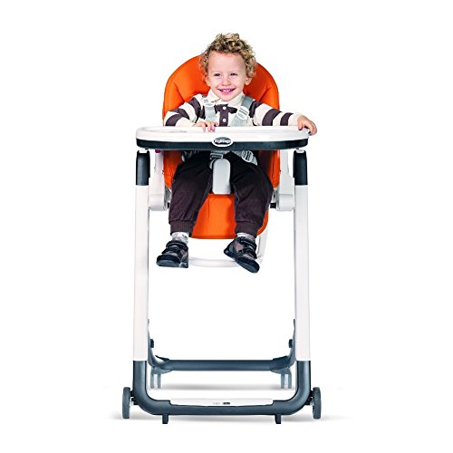Folding High Chair & Recliner, Height Adjustable, Ambiance Brown (White) R214164