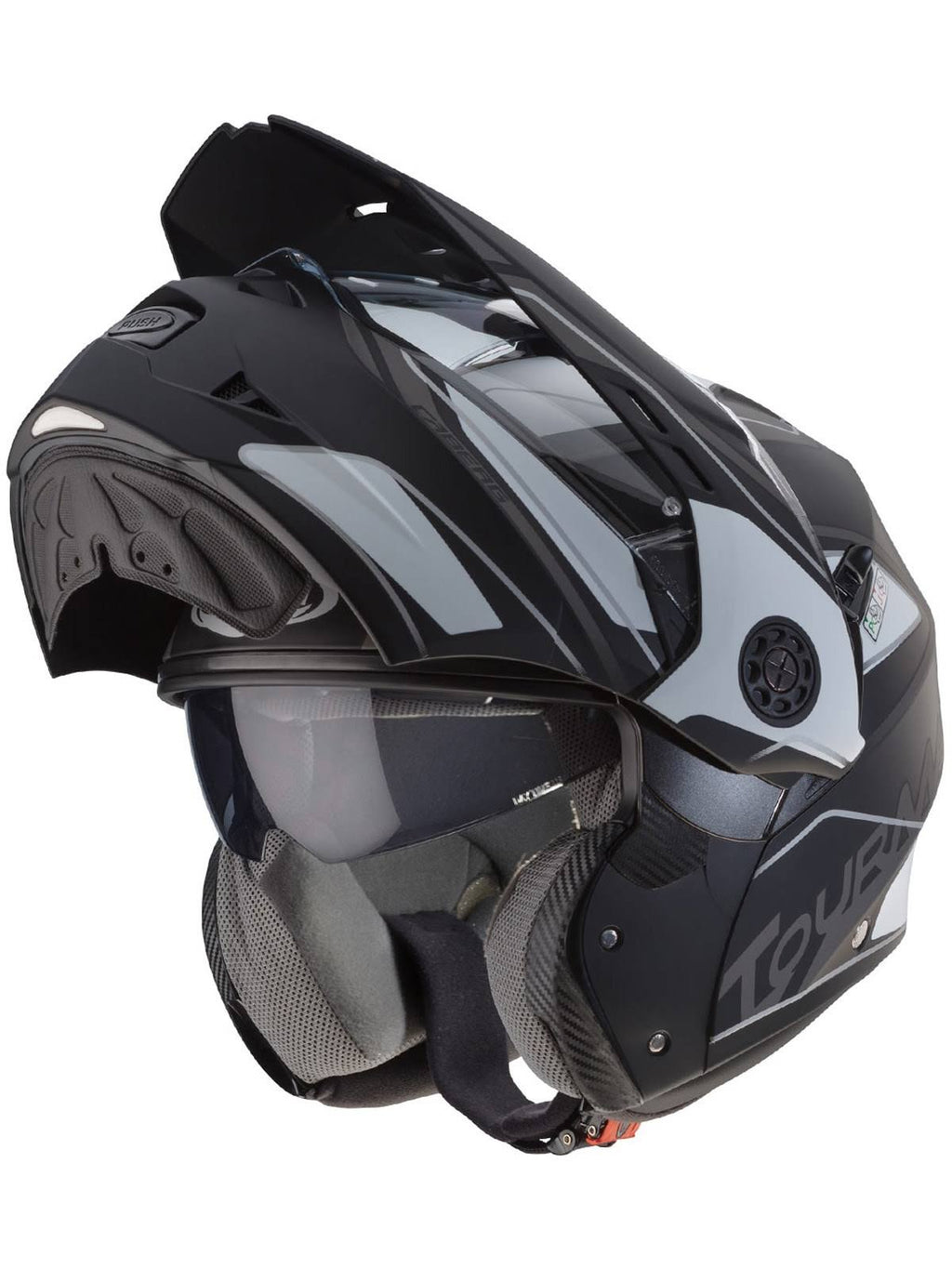 Black Tourmax Motorcycle Helmet U378742