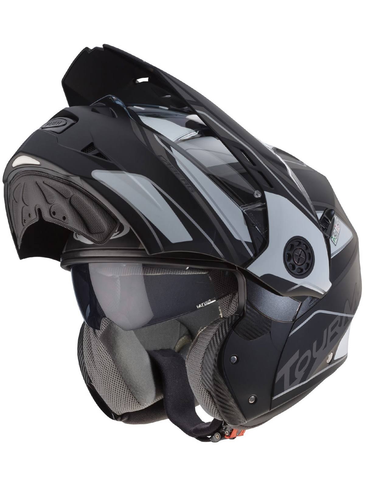 Black Tourmax Motorcycle Helmet U378742