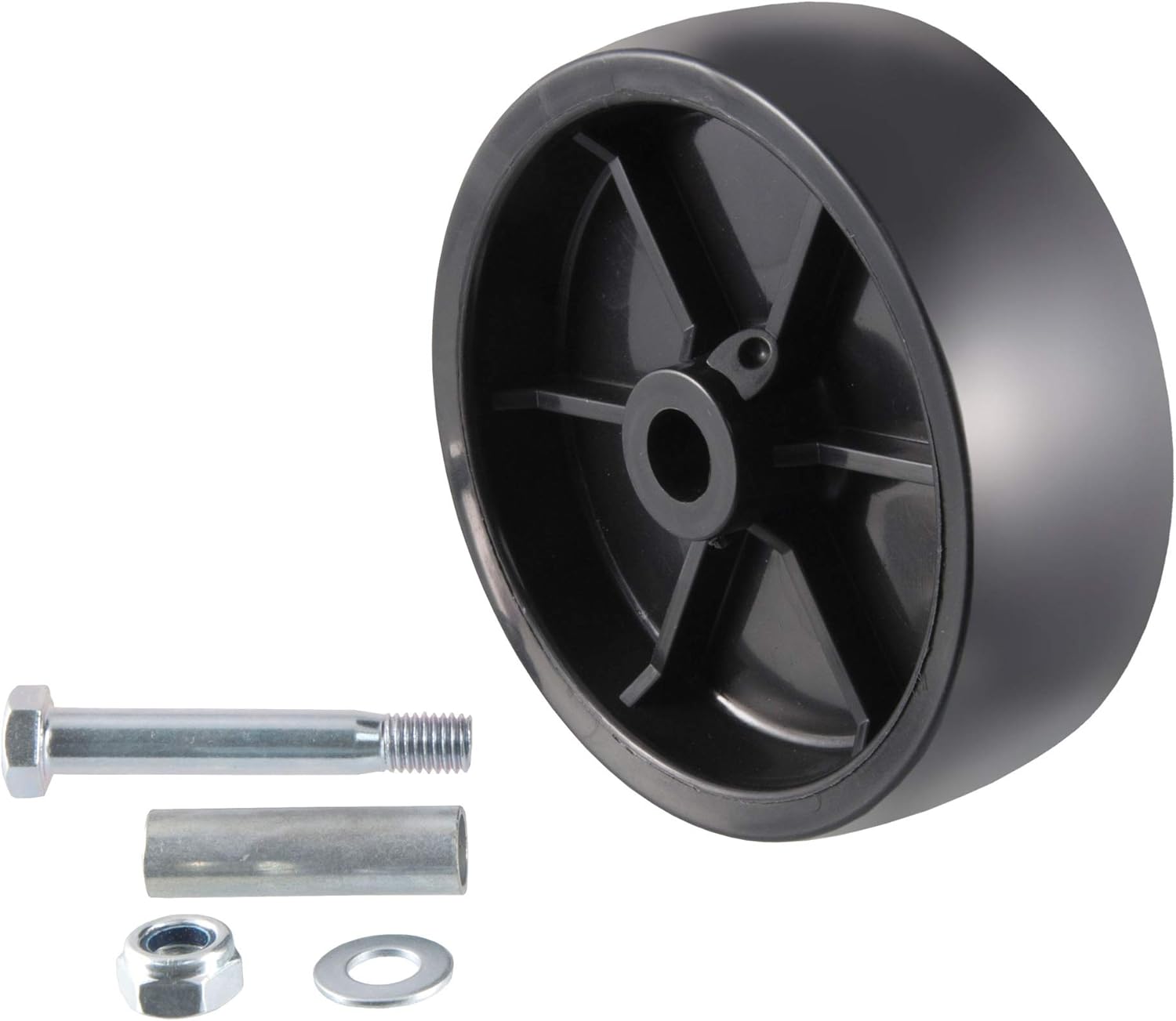 6-Inch Black Plastic Boat Trailer Jack Wheel O949