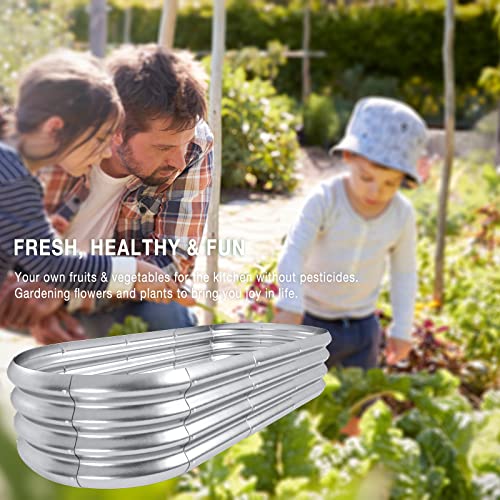 Oval Galvanized Steel Planter Box O607