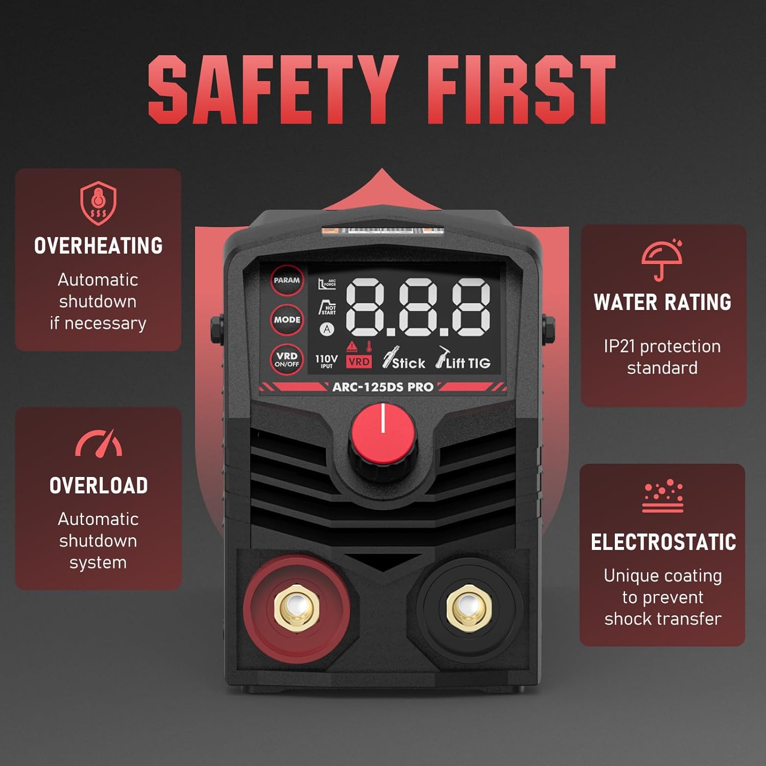 Large LED Display 125Amp Stick Welder E278