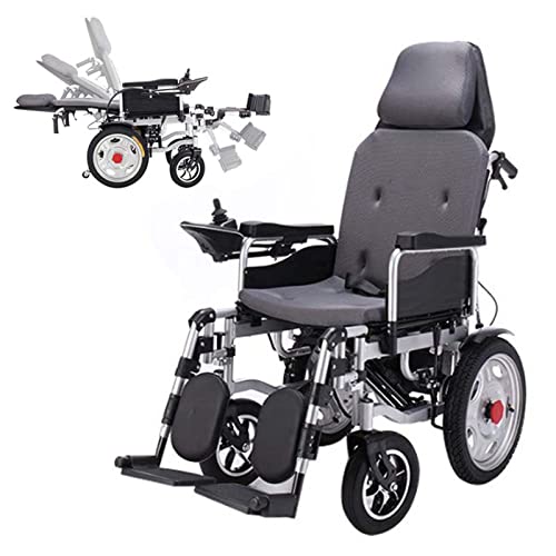Grey Electric Wheelchair with Flip-Back Armrest & Swing-Away Leg Rests O892910