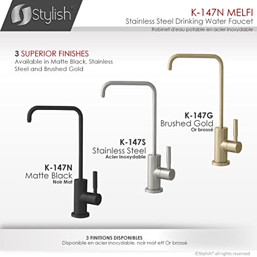 Matte Black Kitchen Sink Drinking Water Faucet T9623