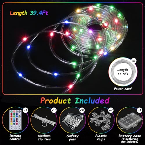 40ft LED Canopy String Lights with Remote J807966
