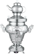 Electric Stainless Steel Samovar Tea Kettle (1 liter) Large Stainless Steel (5.0 Liters) Silver I930