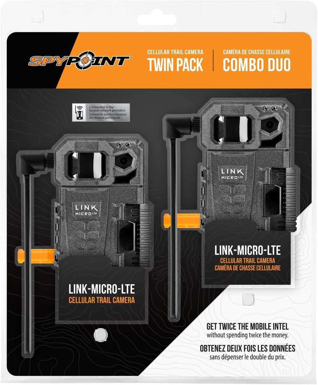 Cellular Trail Camera Twin Pack with Two SD Cards and Two Steel Cases W2357