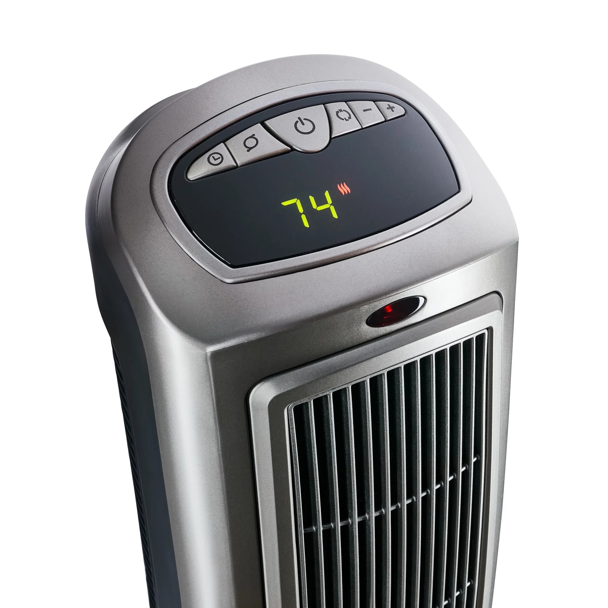 23" 1500W Oscillating Ceramic Space Heater with Timer, Remote, Silver C585097