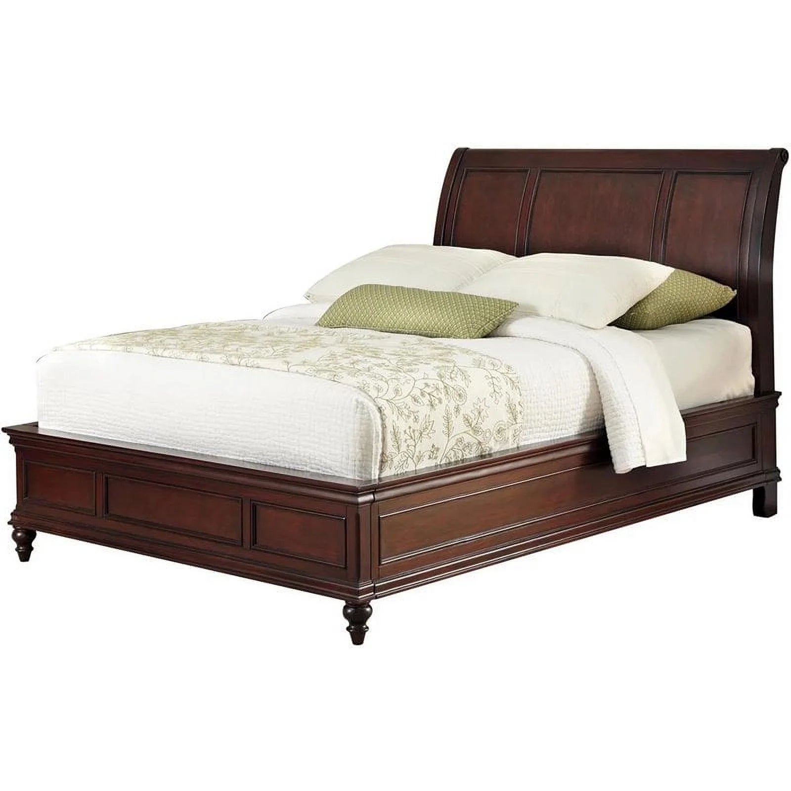 King Size Mahogany Wood Sleigh Bed Y3625