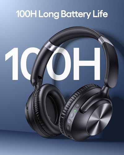 Active Noise Cancelling Wireless Over Ear Bluetooth Headphones Black B6493