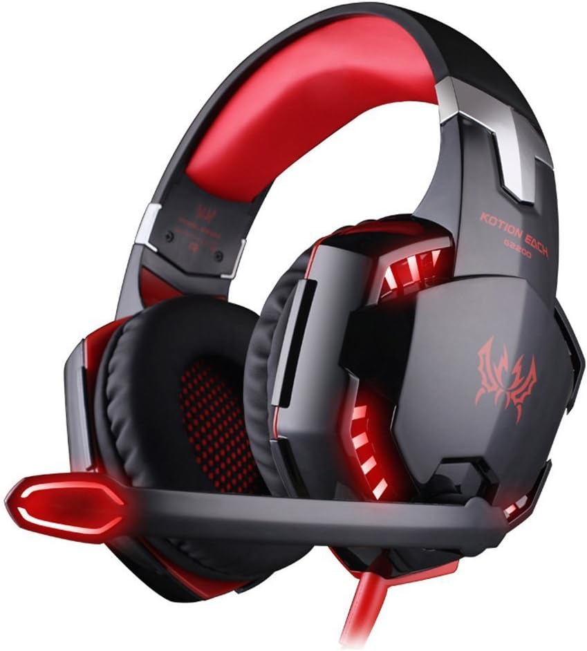 Comfortable 3.5mm Stereo Over-Ear Headphone Headband with LED Lighting R7896