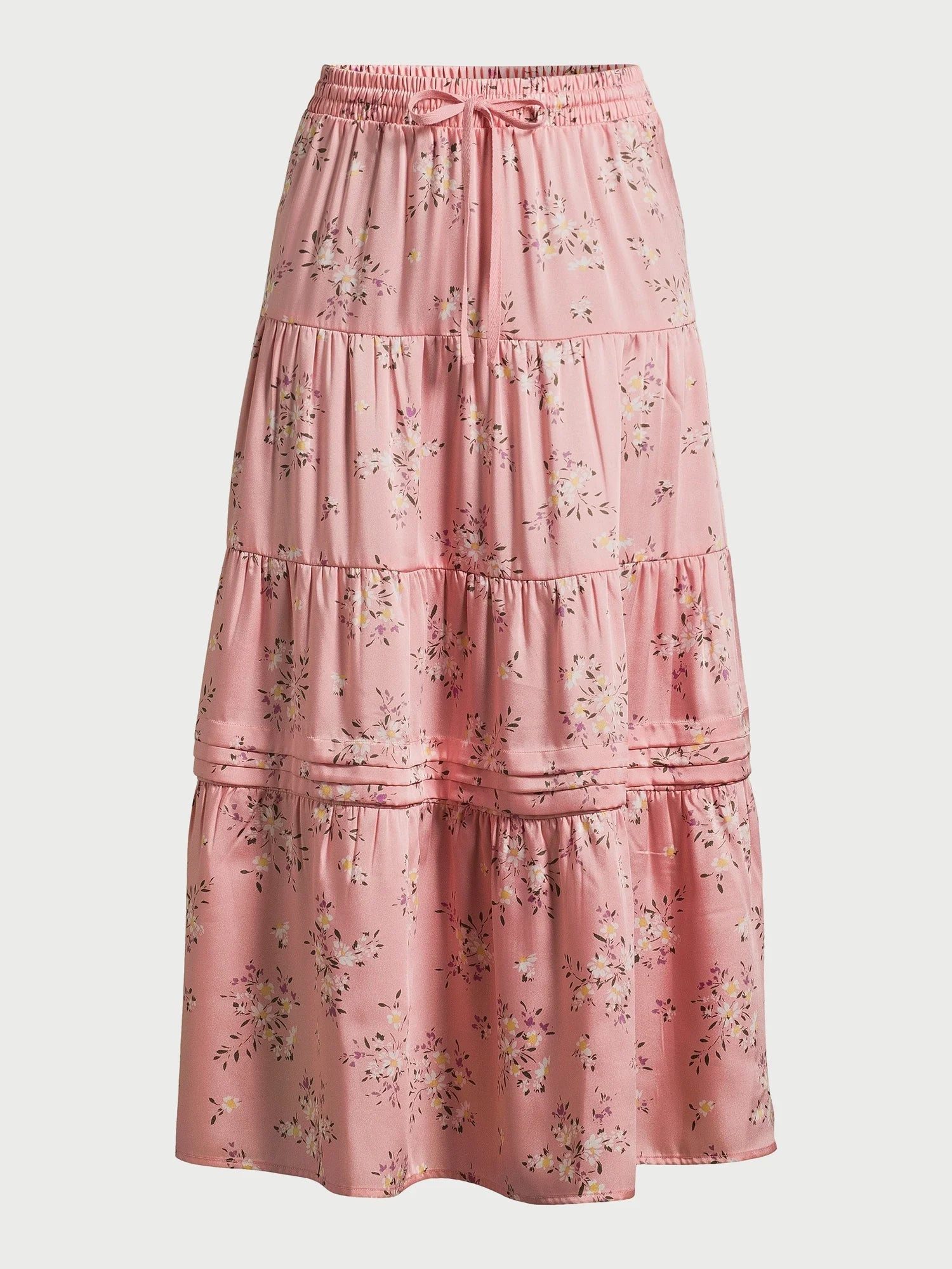 Women's Tiered Maxi Skirt with Elastic Waistband W4772