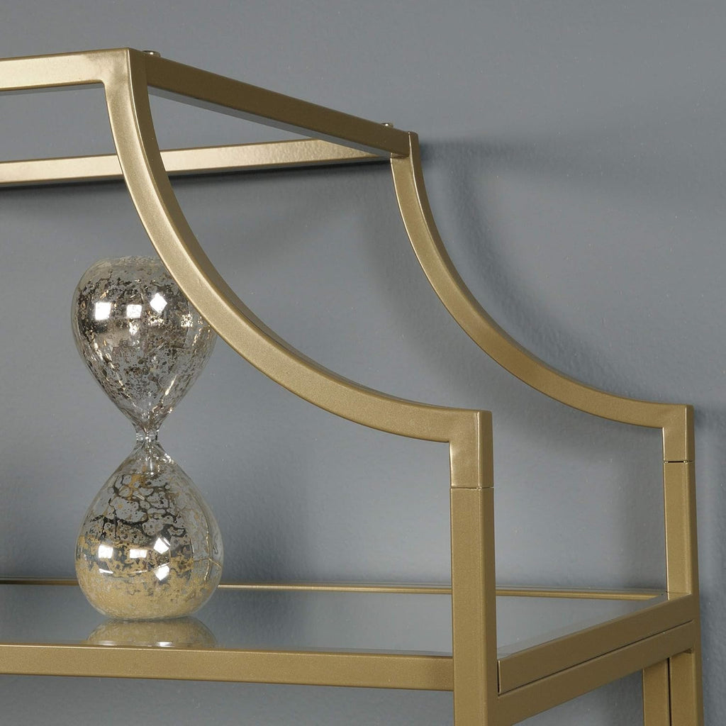 Satin Gold Bookcase O33244