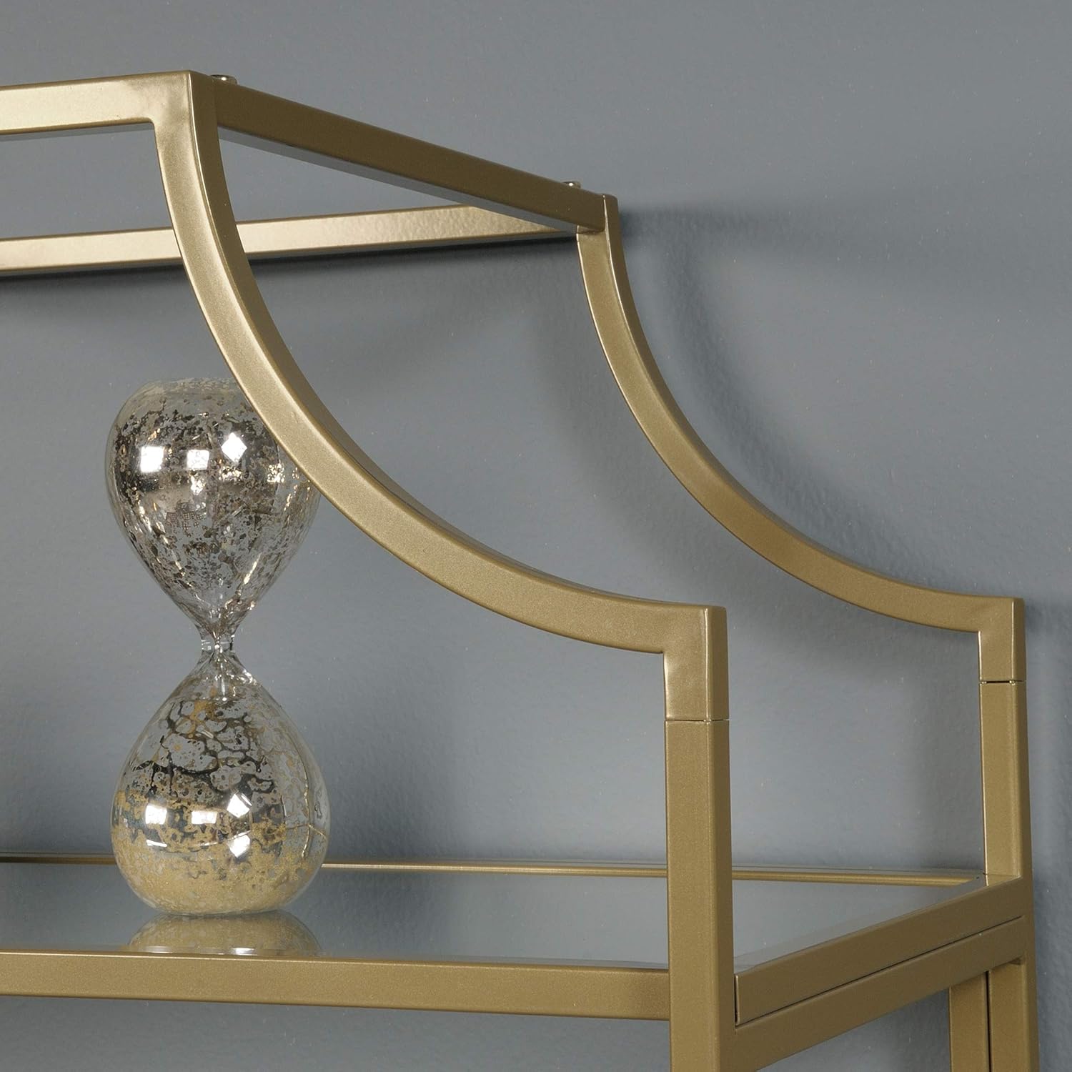Satin Gold Bookcase O33244