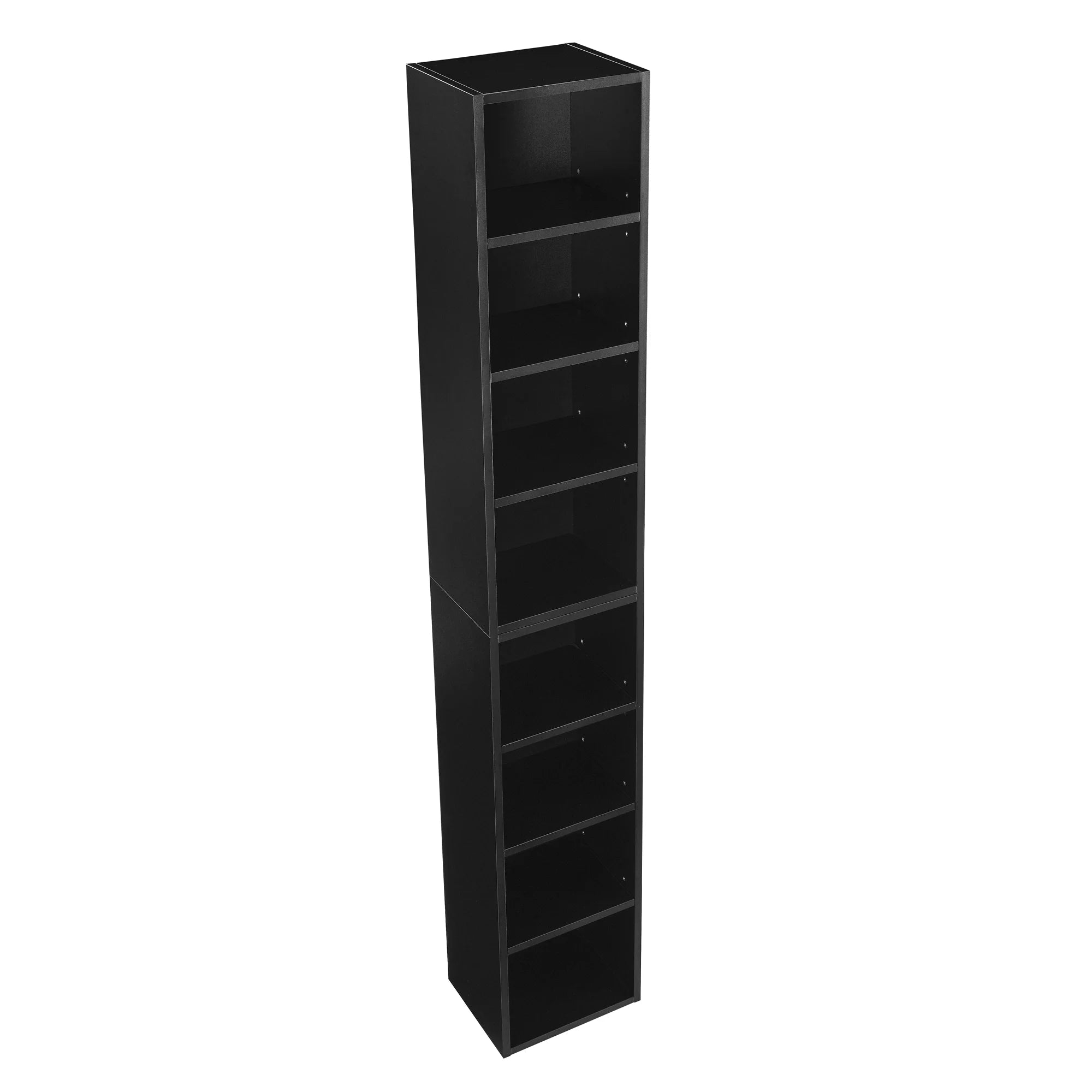 8-Tier Media Tower Rack with Adjustable Shelves O760