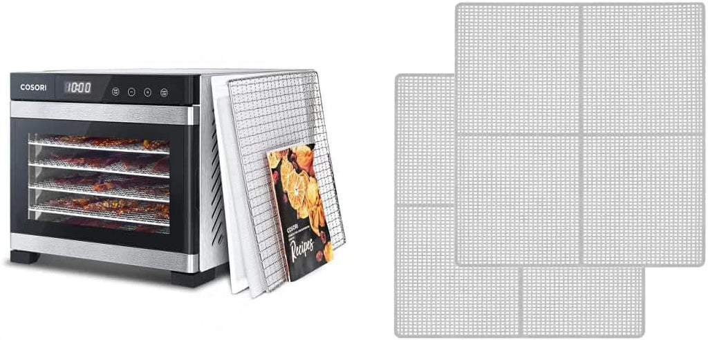 6 Stainless Steel Trays Food Dehydrator with Digital Timer and Temperature Control I511