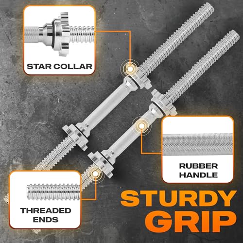 Pair of Threaded Dumbbell Handles J689