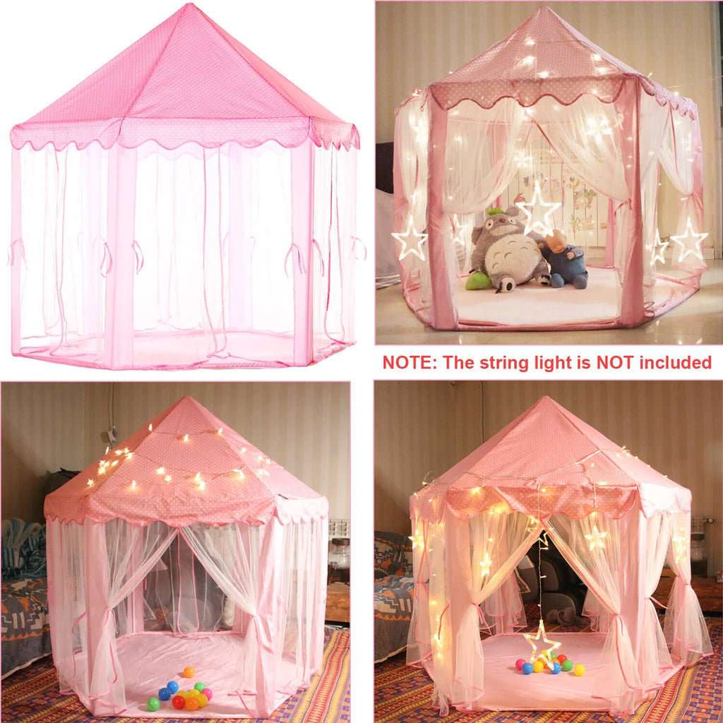 Pink Princess Castle Play Tent Playhouse Y32042