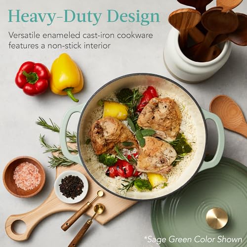 6 Quart Enamel Cast-Iron Round Dutch Oven J915599