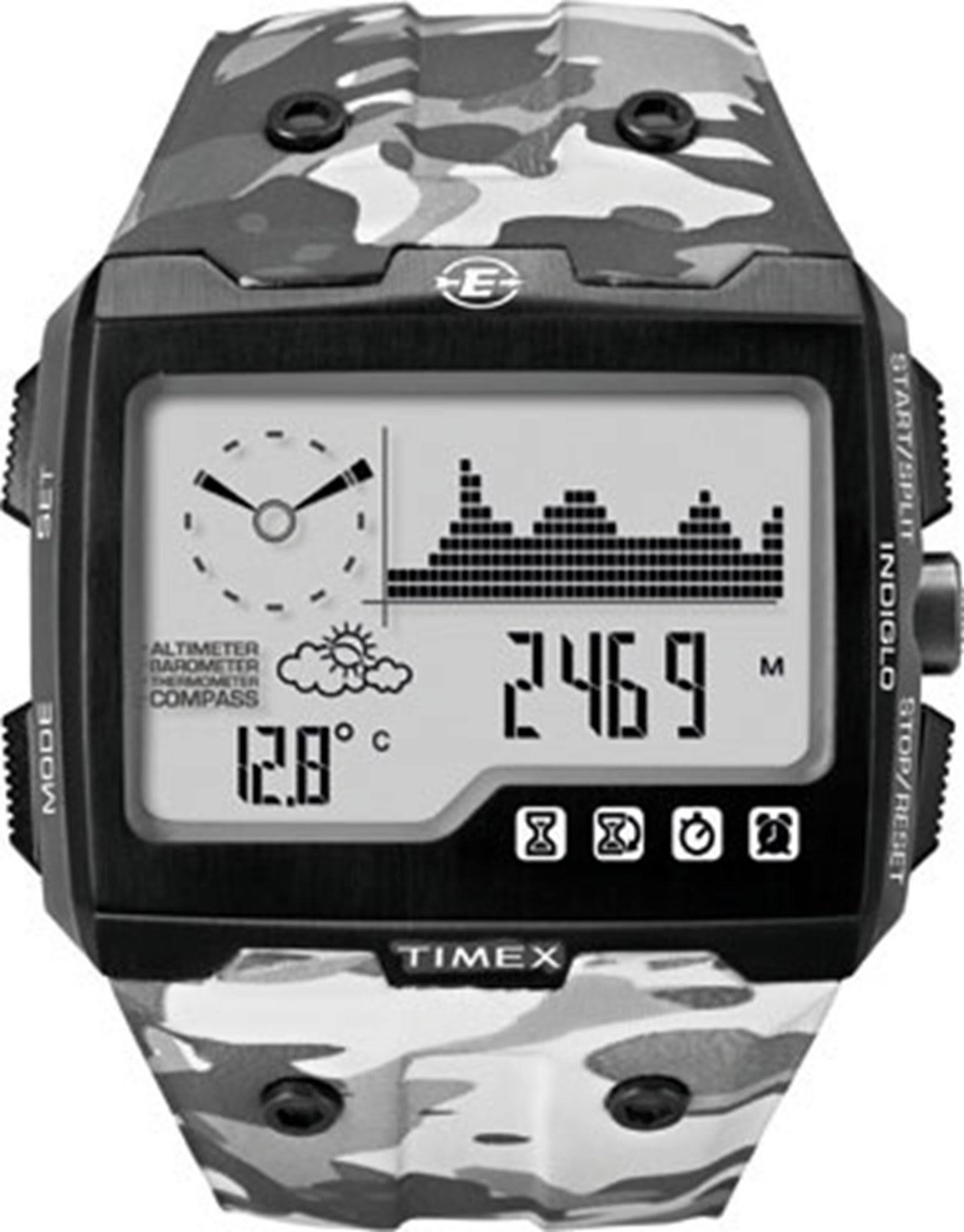 Grey Camo Watch with Altimeter Compass Barometer W807